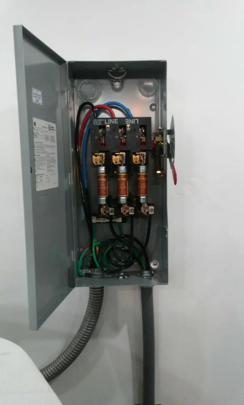 Three-phase disconnect switch installed for Electrical Wiring & Rewiring in Plain City